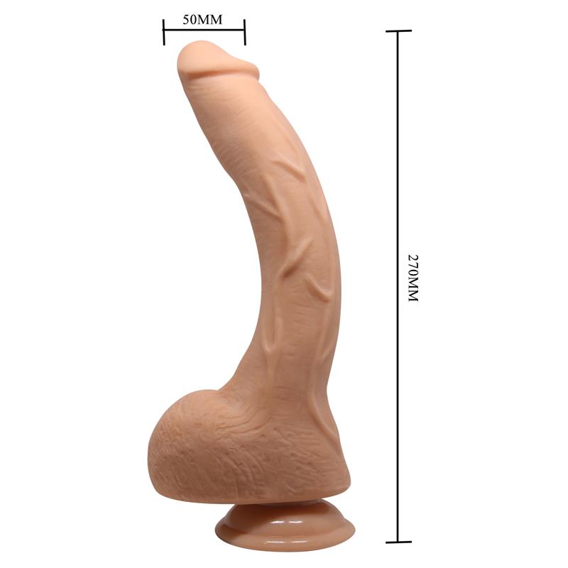 BEAUTIFUL JACK - Vibrating quick orgasm G-spot stimulating dildo (XL 27 cm)
