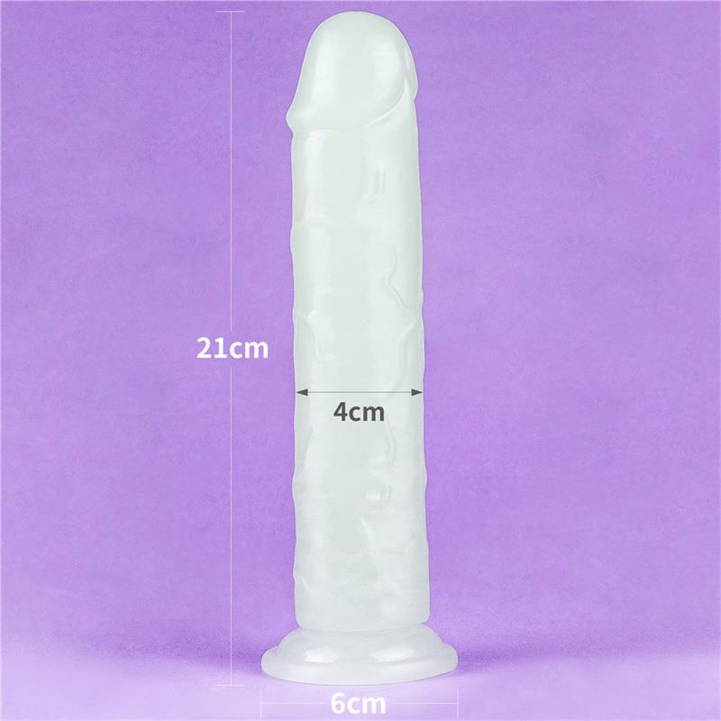 LOVETOY - Tumsā spīdošs dildo Lumino (21 cm)