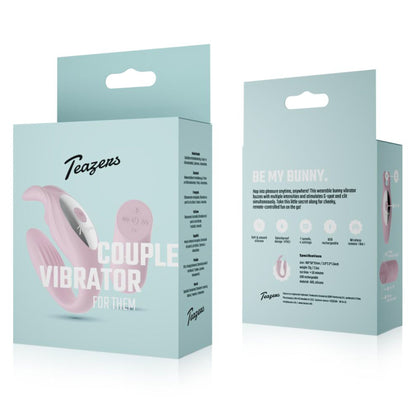 Pāru vibrators ar tālvadības pulti Teazers Bunny - preces iepakojums