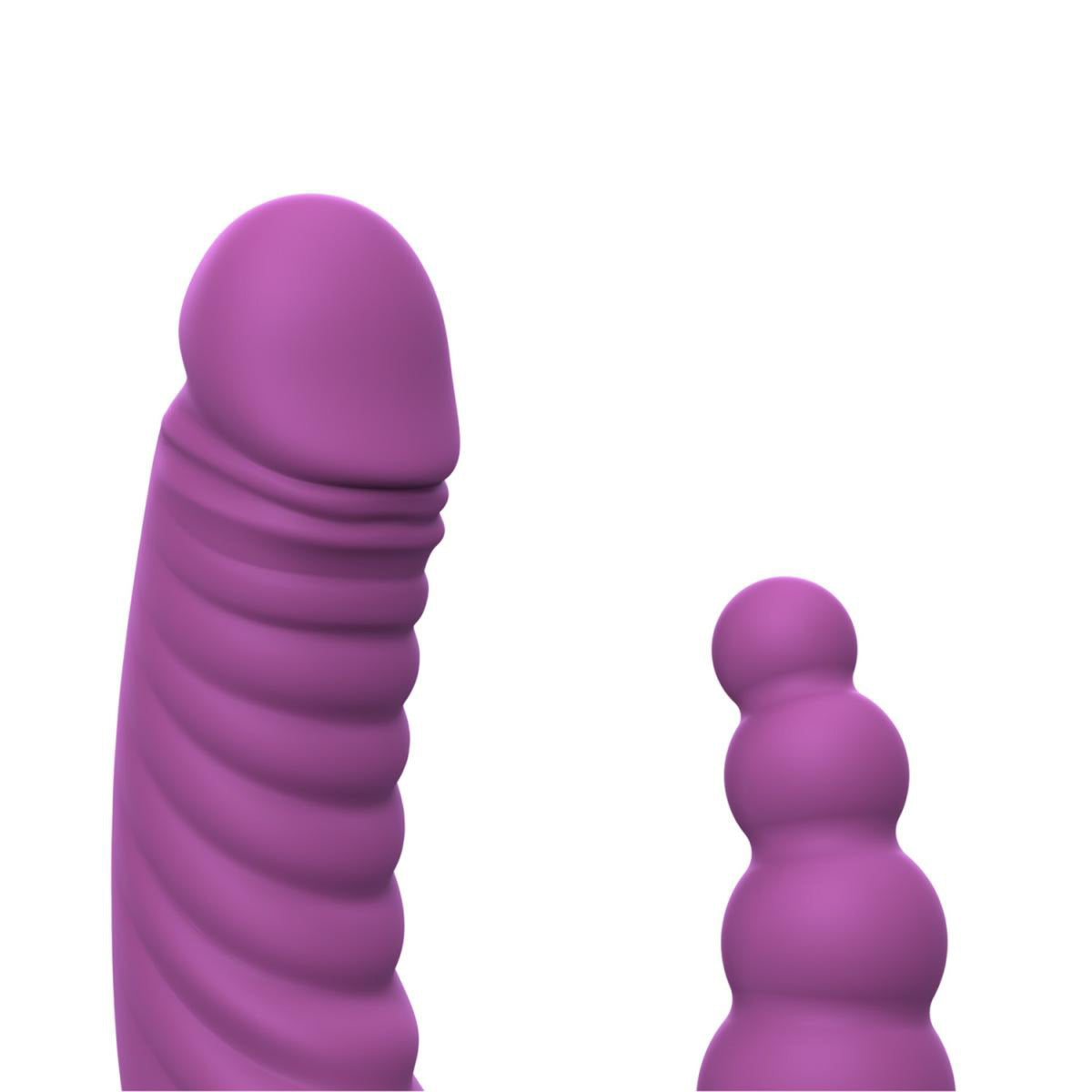 Dubultas stimulācijas vibrējošs dildo ar tālvadību Teazers