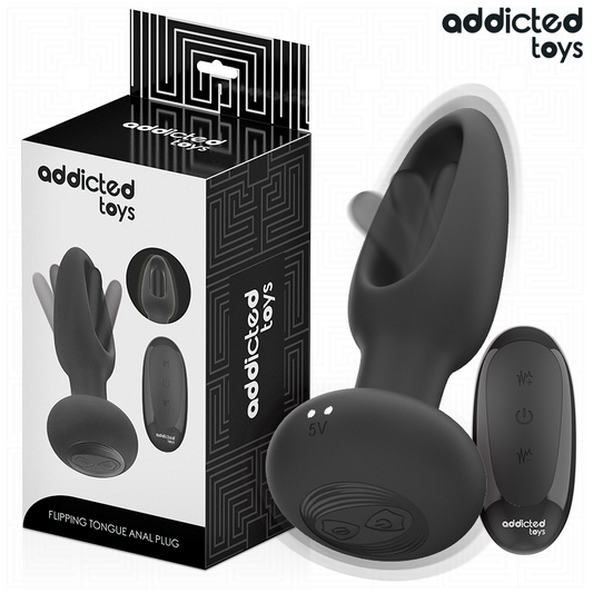 Anālais vibrators ar vibrējošu mēlīti un tālvadību – ADDICTED TOYS