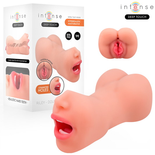 INTENSE DEEP TOUCH Riley Dubultais Mutes un Vagīnas Masturbators 800g