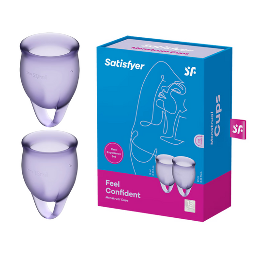 SATISFYER FEEL CONFIDENT - Menstruālās Piltuves Violetas 2 gb.