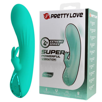 PRETTYLOVE DJ Stick silikona G-punkta vibrators ar klitora stimulatoru