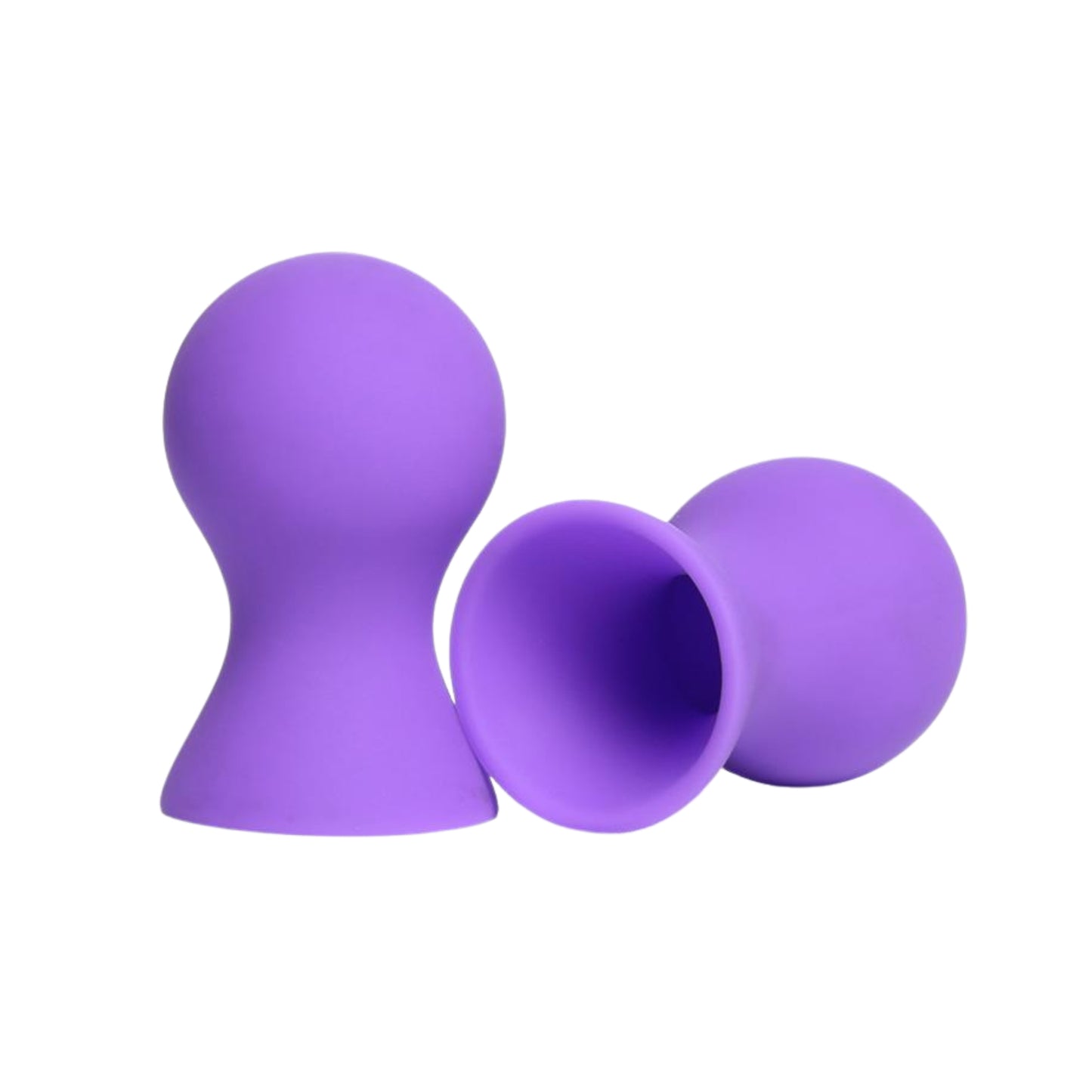 LATETOBED BDSM LINE silikona krūšgalu sūknīši (violeti)