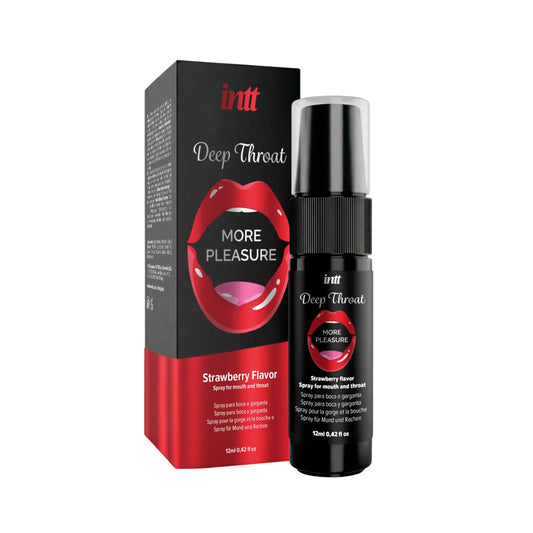 INTT Oral Deep Throat - Orālā seksa sprejs rīklei ar zemeņu garšu (12 ml)