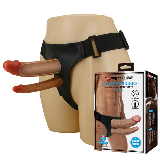 PRETTY LOVE Kearen - Dubultas penetrācijas strap-on (17.5 cm)