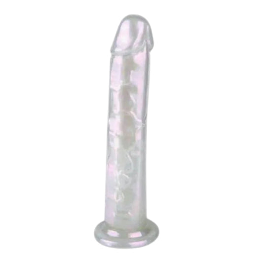 South Sea Pearl White elastīgs dildo (20,5 cm)