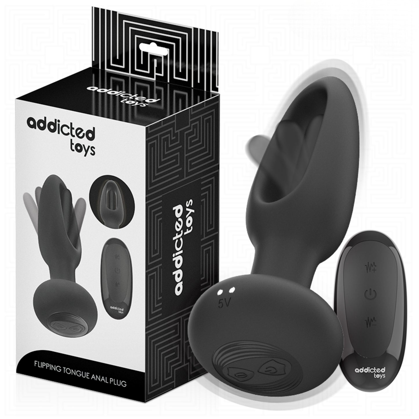 Anal vibrator with vibrating tongue and remote control – ADDICTED TOYS