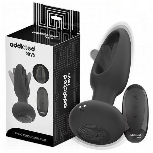 Anal vibrator with vibrating tongue and remote control – ADDICTED TOYS