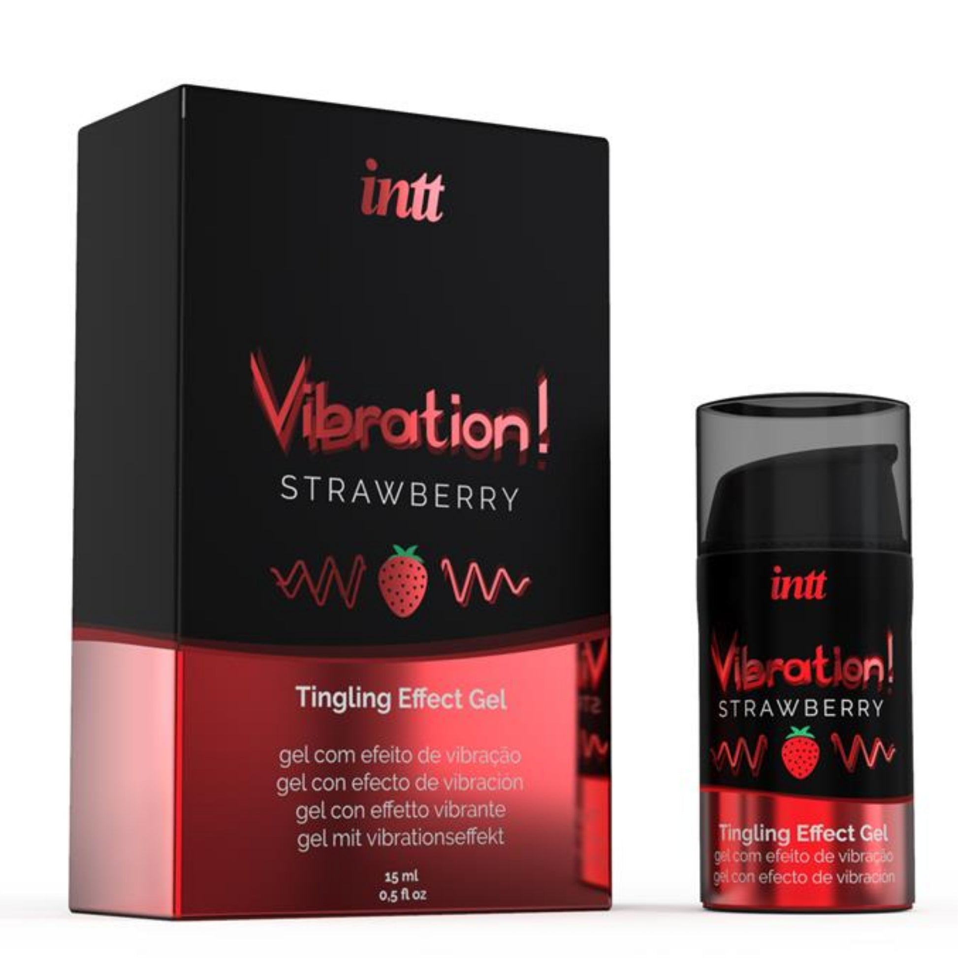 INTT Vibration! šķidrais vibrators ar zemeņu smaržu (15 ml)