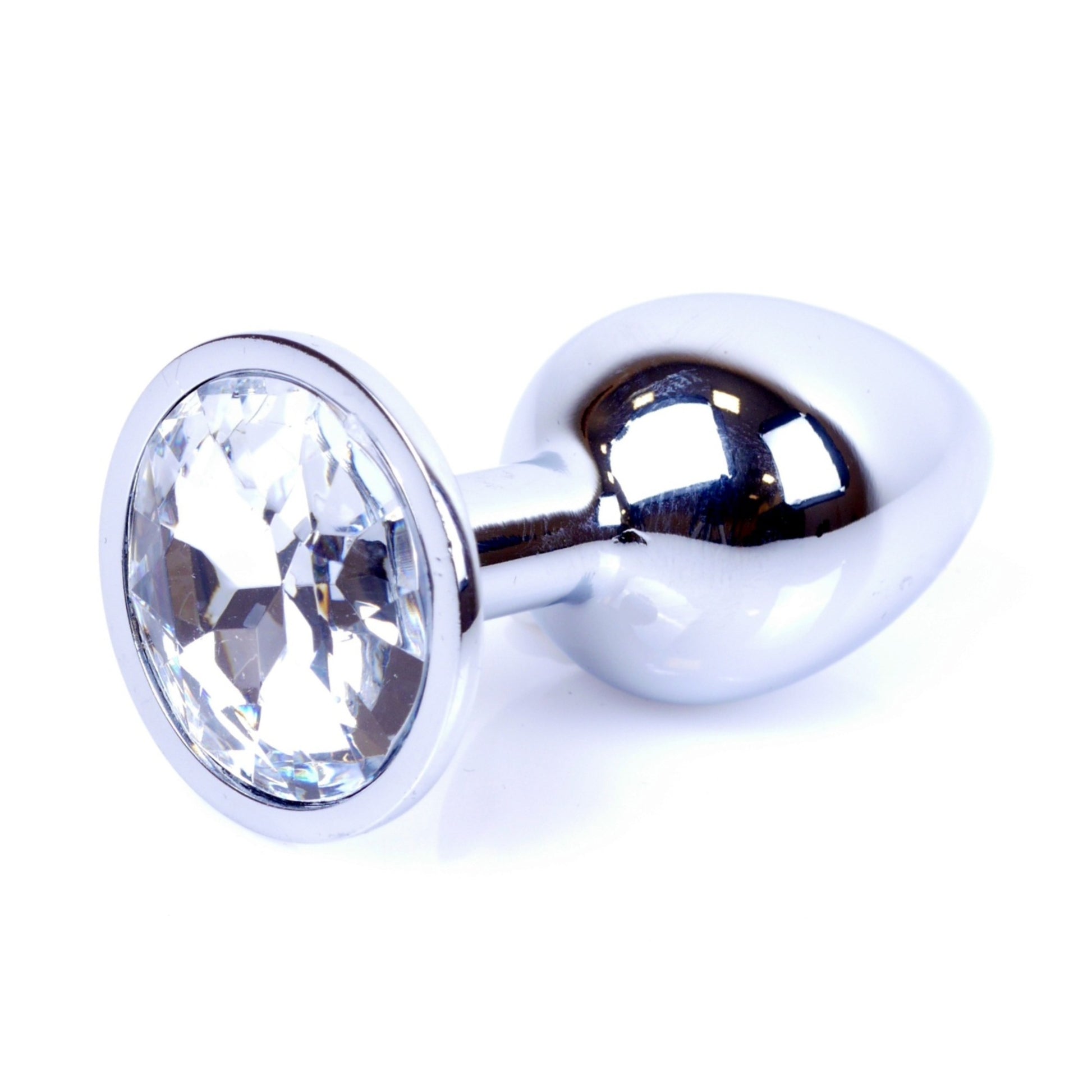BS metalinis analinis kaištis su skaidriu deimantu (7 cm)