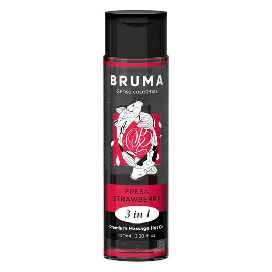 Sildoša masāžas eļļa 3in1 ar zemeņu garšu (100 ml) – BRUMA Premium