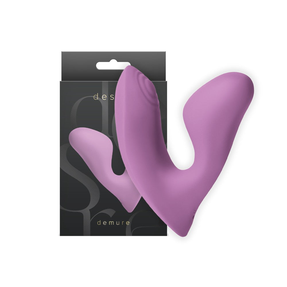 NS Novelties Desire Demure Blush divu motoru vibrators vaginālai un klitora stimulācijai