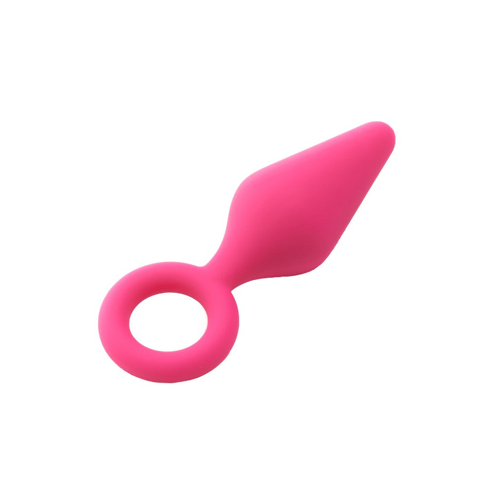 Silikona anālais spraudnis rozā (S) - Dreamtoys Flirts Pull Plug