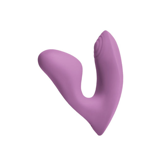 NS Novelties Desire Demure Blush divu motoru vibrators vaginālai un klitora stimulācijai
