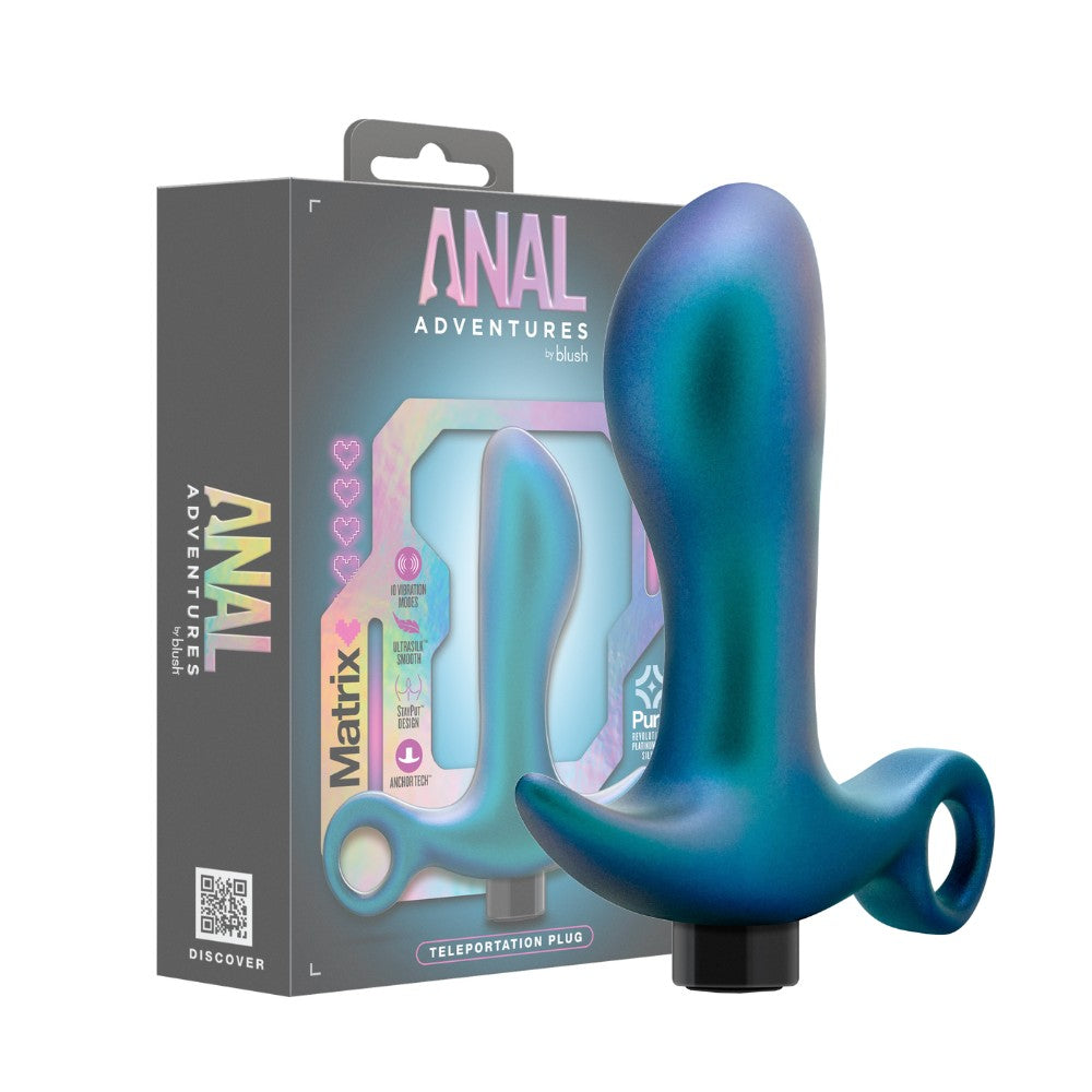 Vibrējošs anālais spraudnis Lunar Blue ar P-punkta stimulāciju – Blush Anal