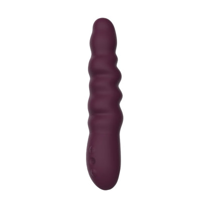 Rievots vibrators Dreamtoys Ribbed Power Vibe 10 režīmi 21.5 cm silikona