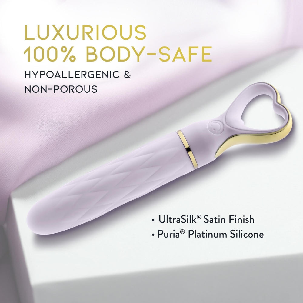 Platīna Silikona Ūdensizturīgs Vibrators - Blush Delice Lavender Love