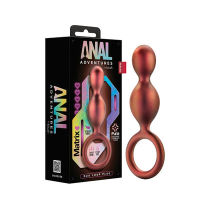 Silikona anālais spraudnis Blush Matrix Duo Loop Plug Copper 3.3 cm