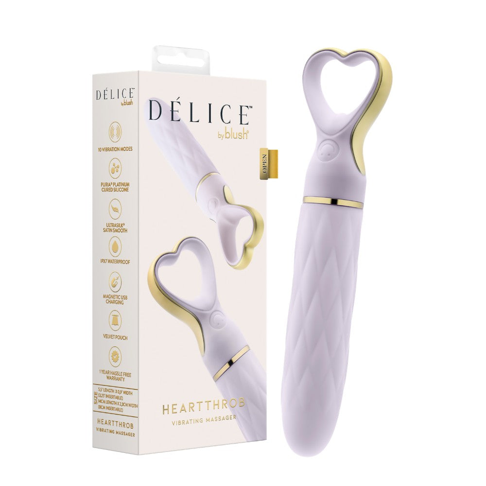 Blush Delice Heartthrob Lavender Love vibrators – ūdensizturīgs
