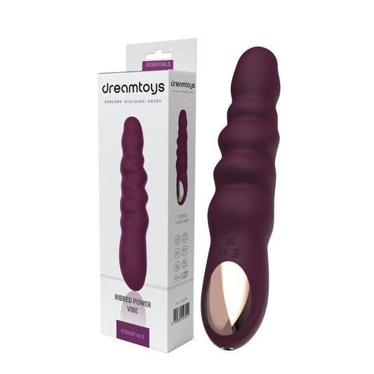 Rievots vibrators 21.5 cm ar 10 režīmiem Dreamtoys