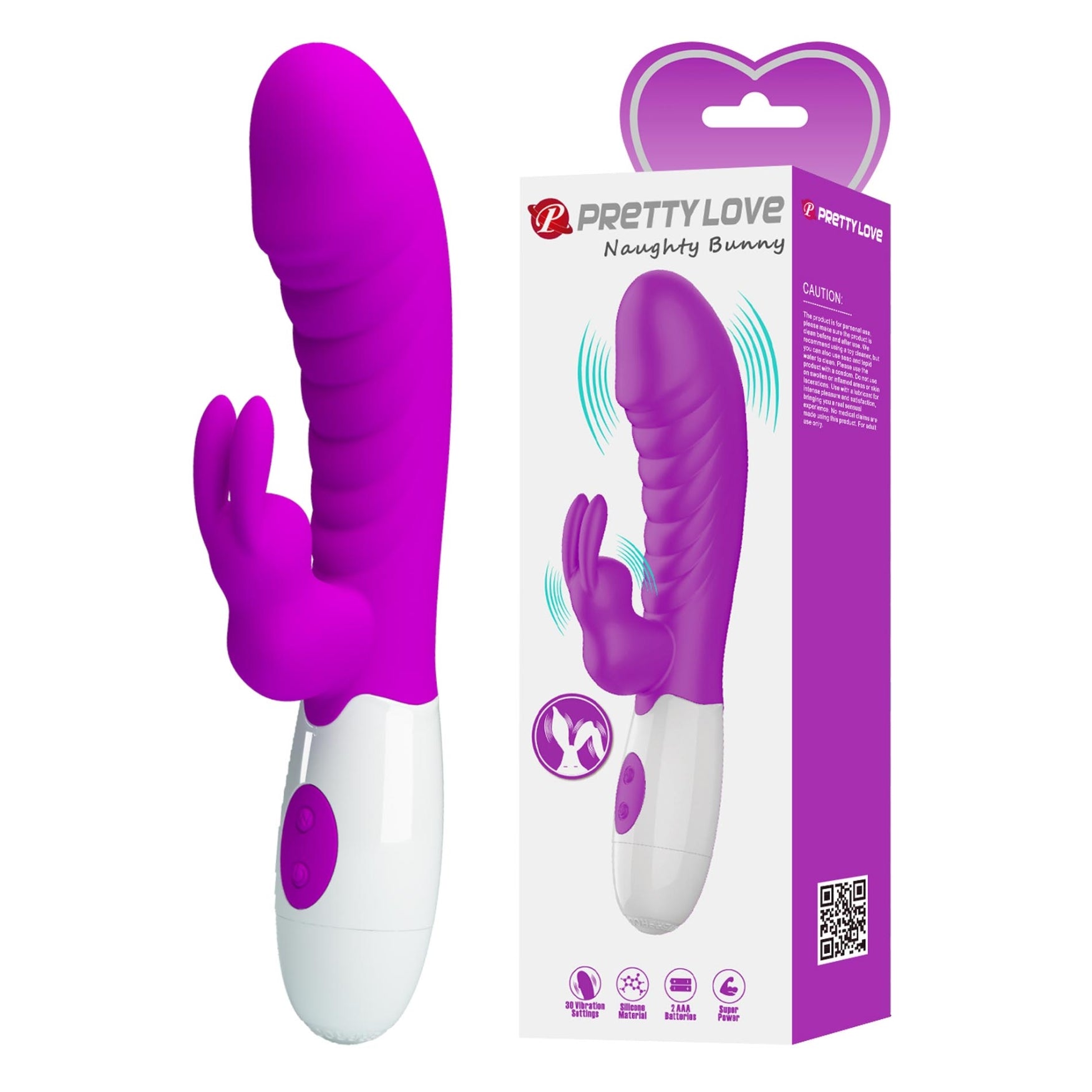 PRETTY LOVE Naughty Bunny vibrators – G-punkta un klitora stimulācija