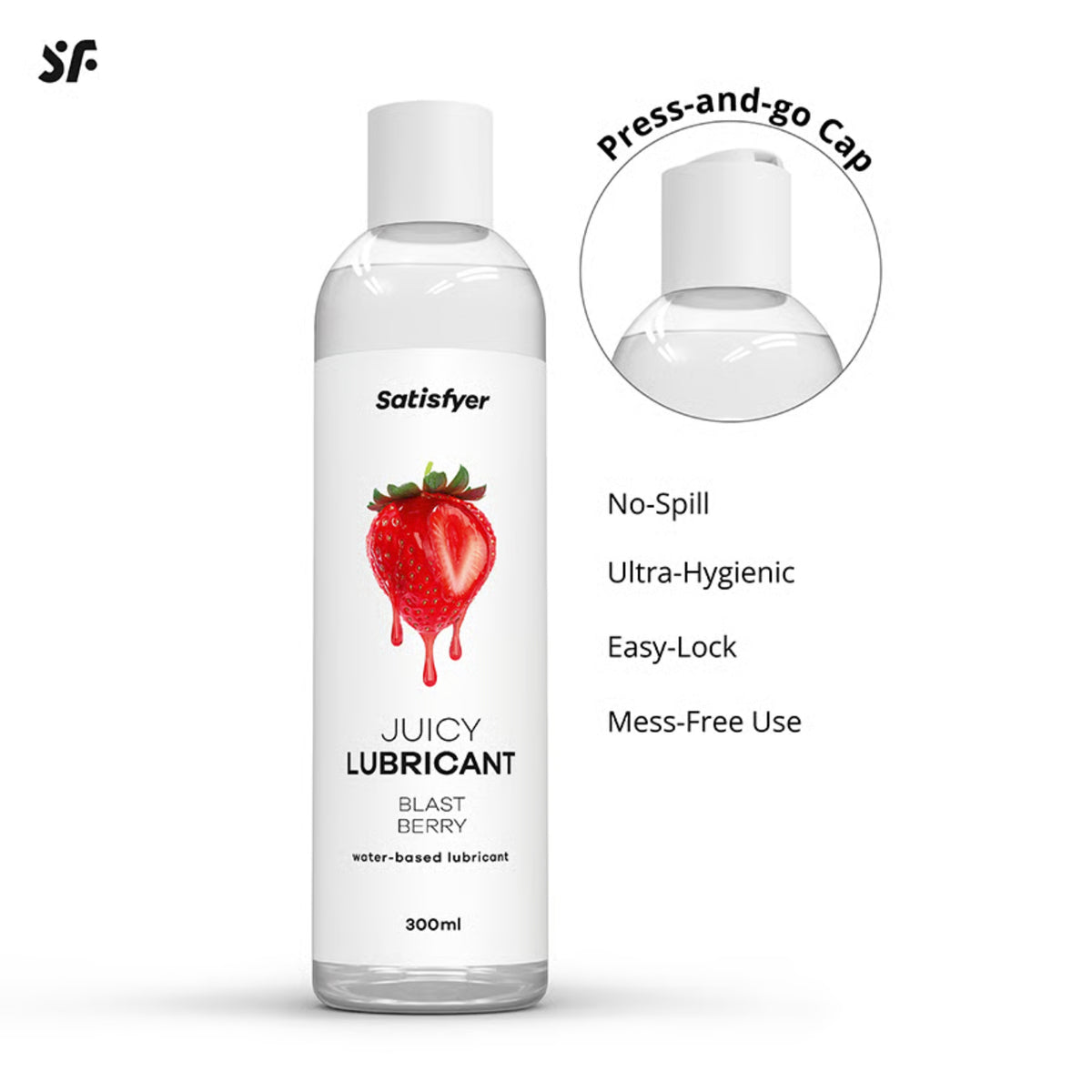 Satisfyer Berry Blast 300 ml lubrikants ar zemeņu aromātu