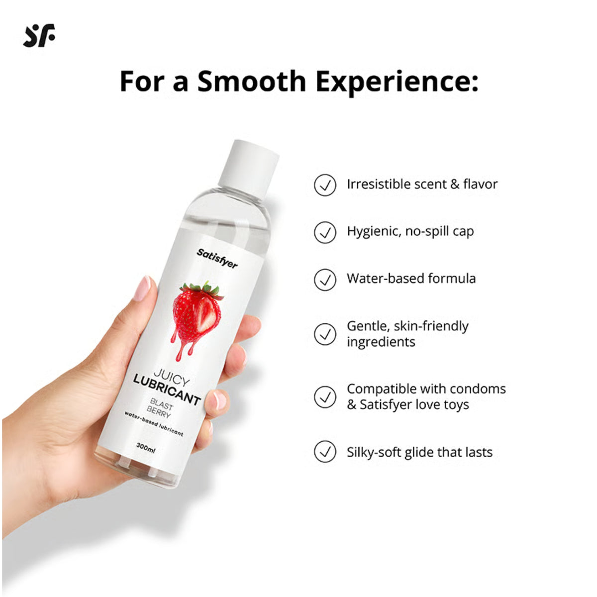 Satisfyer Berry Blast lubrikanta īpašības un priekšrocības