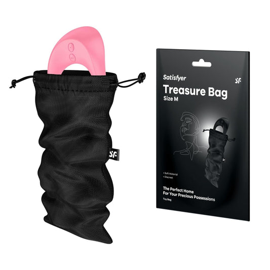 Satisfyer M kott seksuaalmänguasjade hoiustamiseks (must)