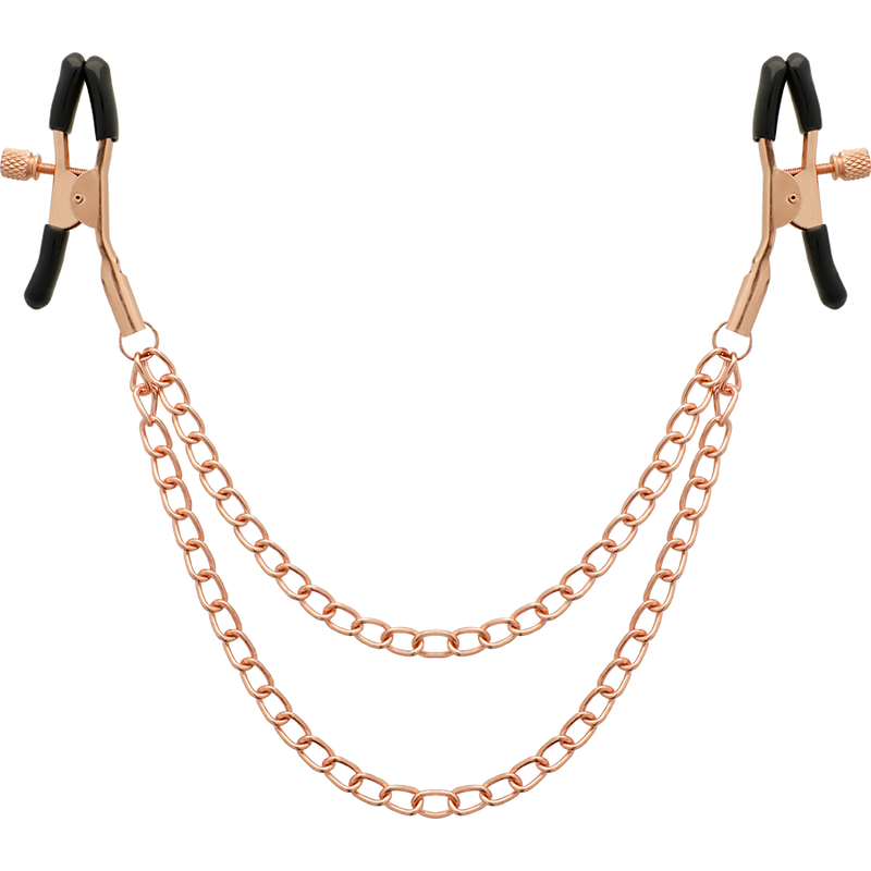 COQUETTE CHIC DESIRE - High quality metal nipple clamps with chain
