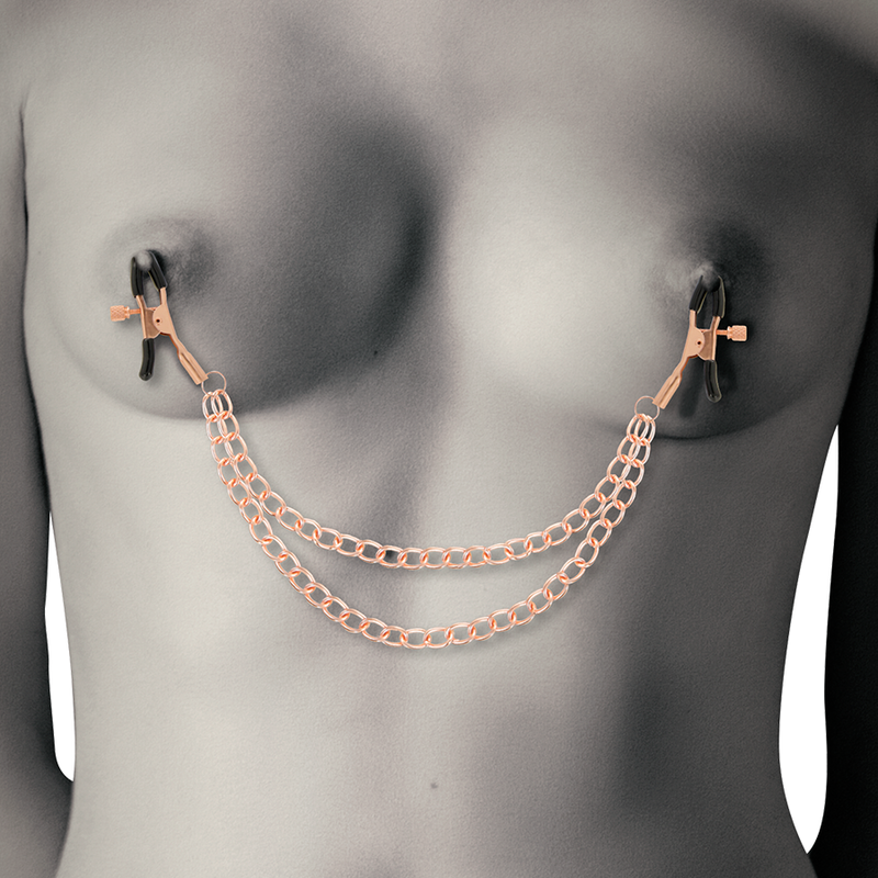 COQUETTE CHIC DESIRE - High quality metal nipple clamps with chain