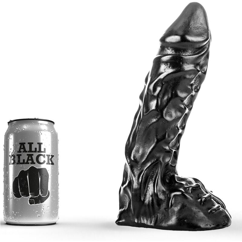 ALL BLACK - Teksturēts dildo (23 cm)