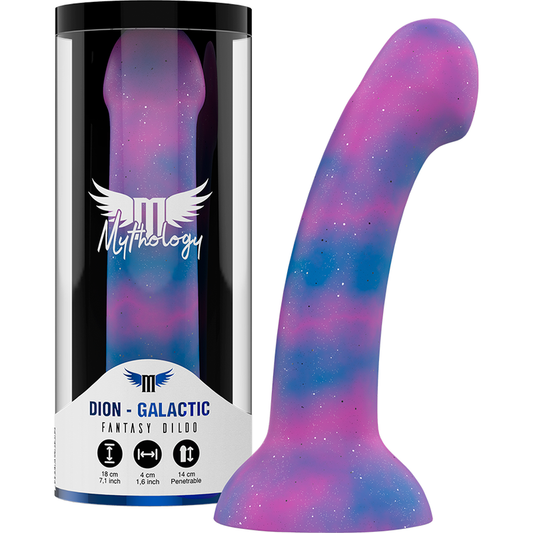 Dion Galactic Elastīga Silikona Dildo ar Spīdumiem (18 cm) + Lubrikants (6 ml)
