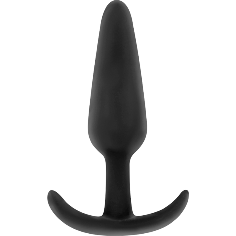 BLACK&SILVER - HANSEL Silicone anal plug with small handle