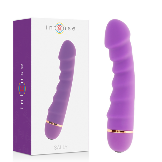 INTENSE SALLY - Waterproof silicone vibrator (20 vibrations - purple)