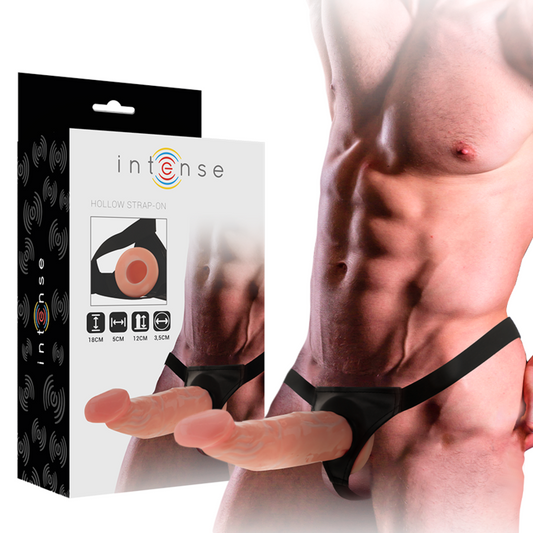 INTENSE - HOLLOW Strap-on siksna ar dildo 18 cm