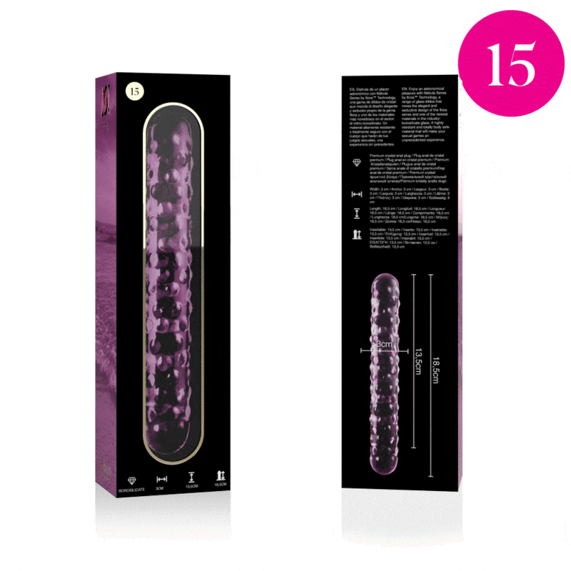 NEBULA SERIES BY IBIZA - Dildo made of borosilk glass (18.5 cm -O- 3 cm)