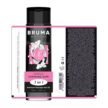 Warming Massage Oil 3in1 with Chewing Gum Flavor (100 ml) – BRUMA Premium