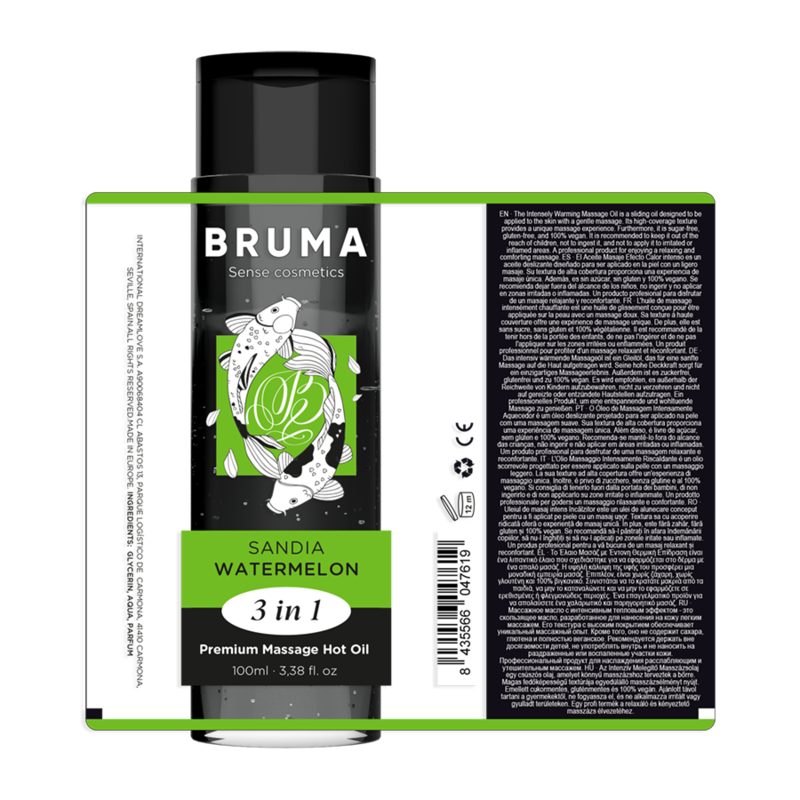Warming Massage Oil 3in1 with Watermelon Flavor (100 ml) – BRUMA Premium