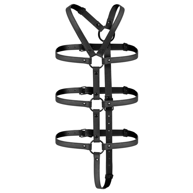 FETISH SUBMISSIVE BONDAGE - Adjustable body and arm belts