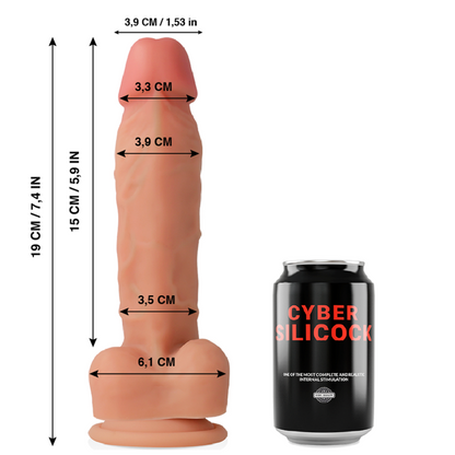 CYBER SILICOCK - Premium super realistic liquid silicone dildo (19 cm)