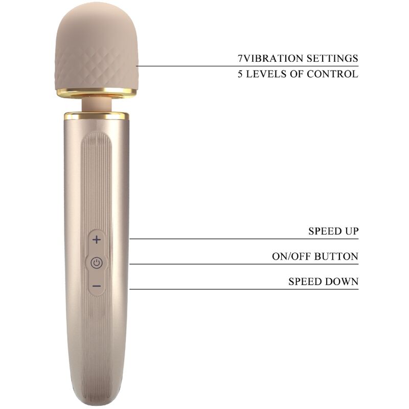 Universal Silicone Wand Vibromassager Gold 29 cm