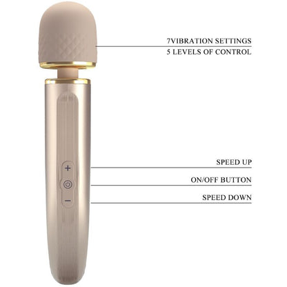 Universal Silicone Wand Vibromassager Gold 29 cm