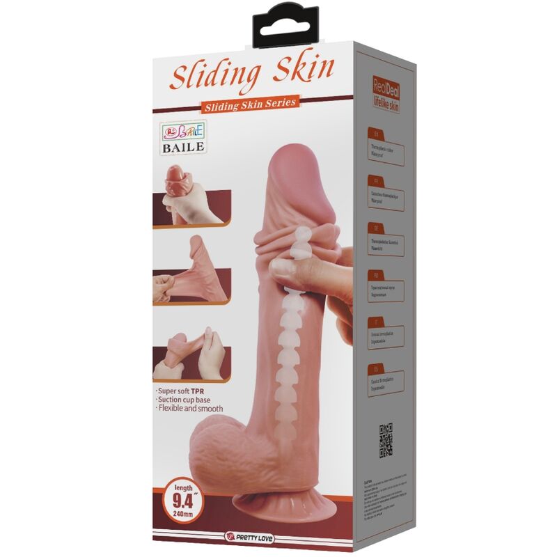 PRETTY LOVE - SLIDING SKIN SERIES Reālistisks dildo 24 cm