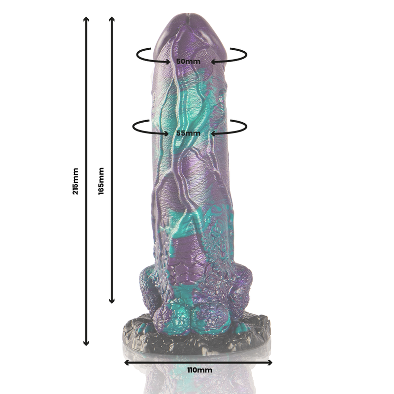 EPIC BASILISK - Fantāziju Dildo Dubults zvīņu baudījums (liels izmērs)