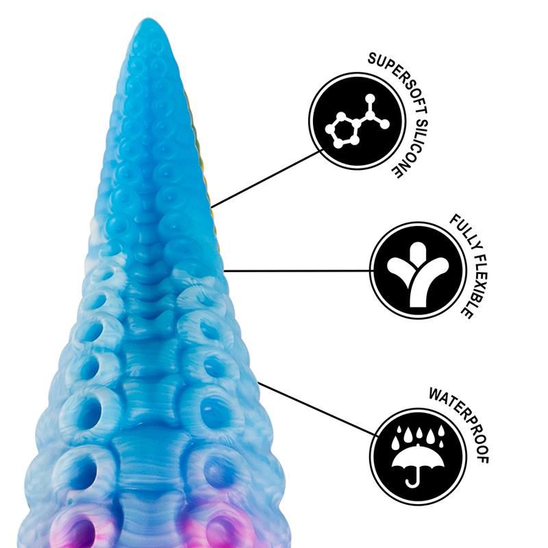 EPIC PHORCYS BLUE TENTACLE - Fantāziju dildo (liels izmērs)