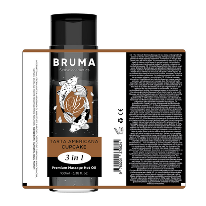 Warming massage oil 3in1 with muffin flavor (100 ml) – BRUMA Premium