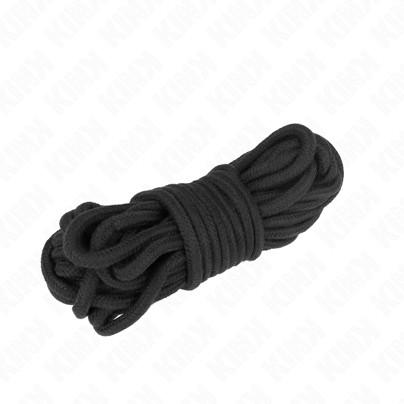 Веревка KINK Cotton Rope – 5 м, черная, для БДСМ-бондажа