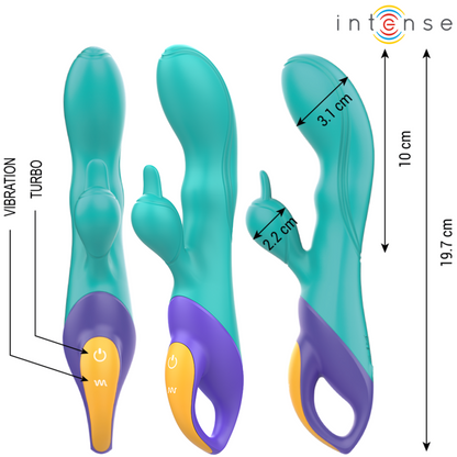 INTENSE FRED - Premium waterproof vibrator with clitoral stimulator